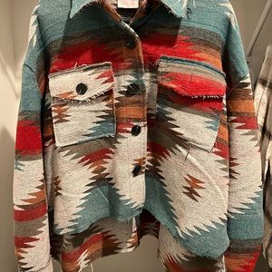 NWOT Pink Lily Aztec Jacket
